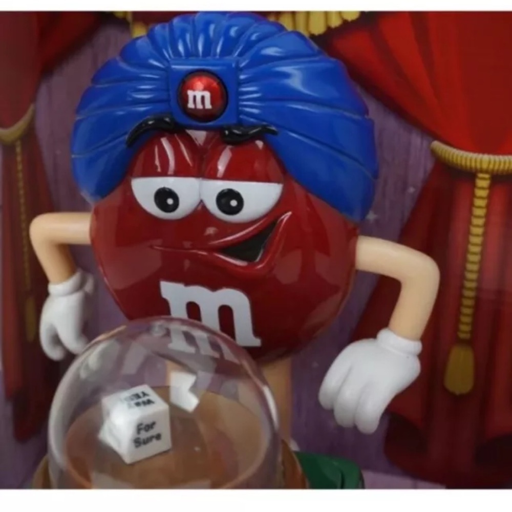 M&M's Fun Fortunes The Great Red-Ini Candy Dispenser w/ Box